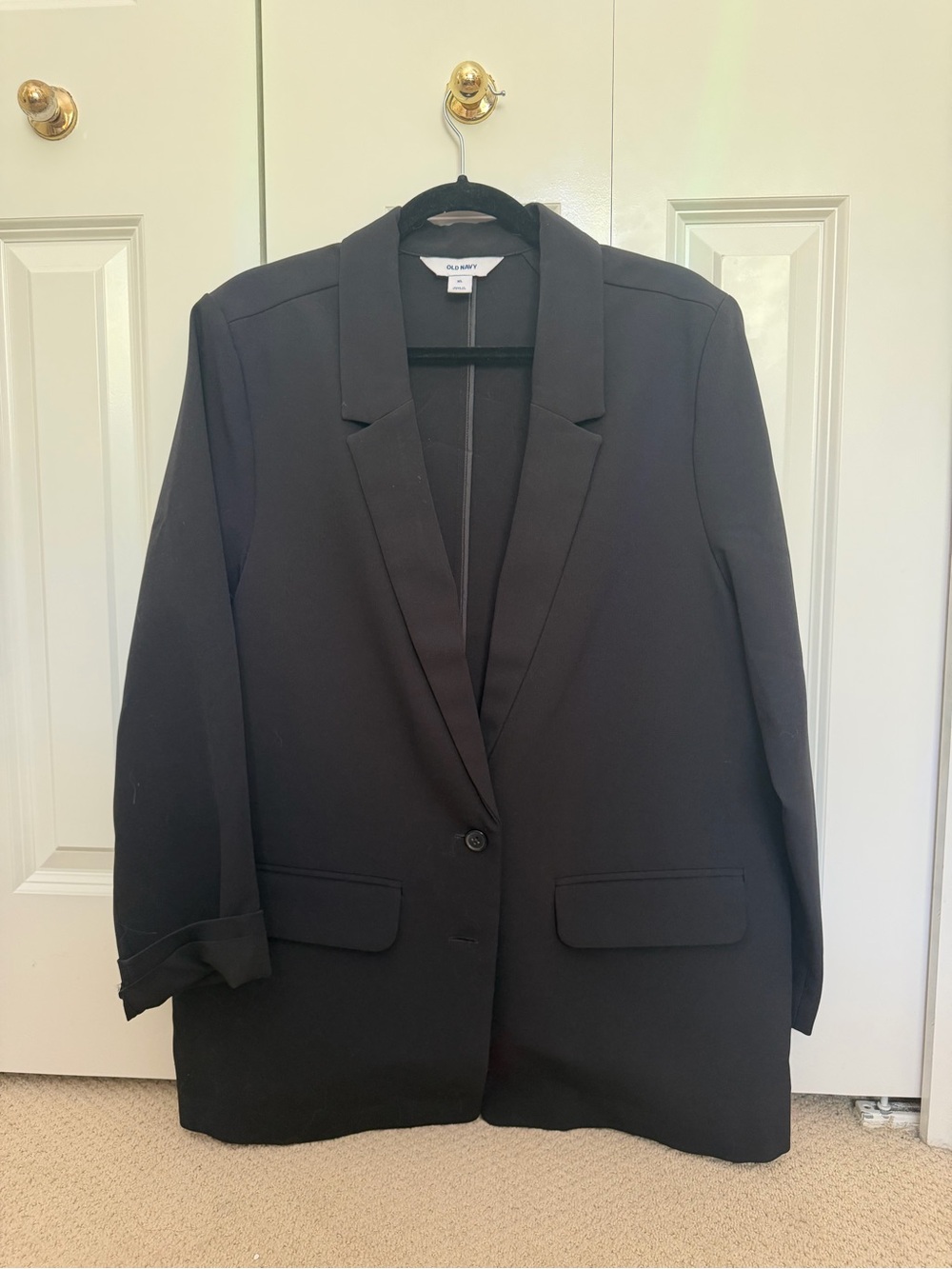 Women's Black Double-Button Blazer